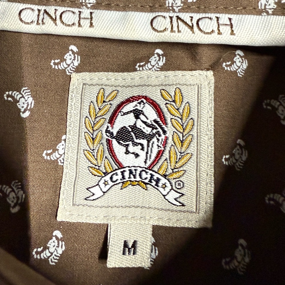 Cinch Scorpion Patterned Button Down Shirt Size M… - image 5